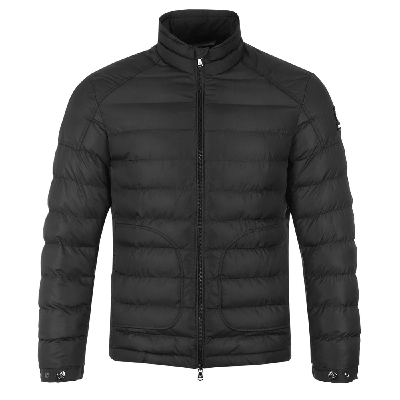 Sandbanks Biker Micro Puffer Jacket in Black