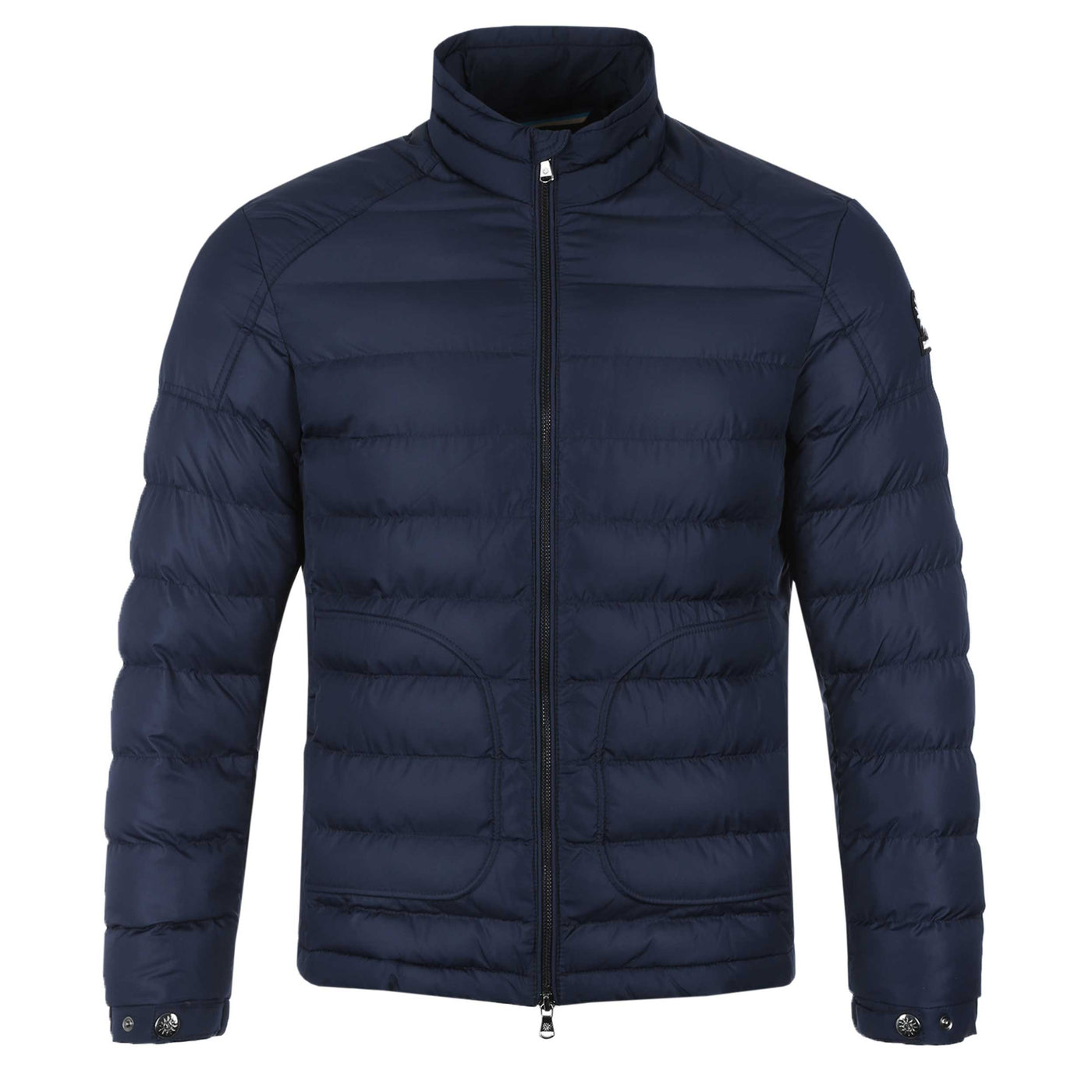 Sandbanks Biker Micro Puffer Jacket in Navy