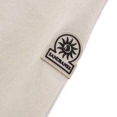 Sandbanks Interlock 1/4 Zip Sweatshirt in Stone Logo
