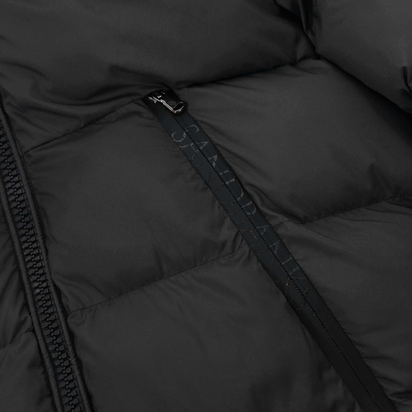 Sandbanks Ravine Mid Puffer Jacket in Black Pocket