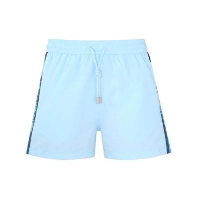 Sandbanks Retro Swim Shorts in Crystal Blue