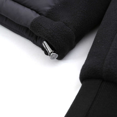 Sandbanks Outlander Polar Fleece Hooded Hybrid Jacket in Black Detail