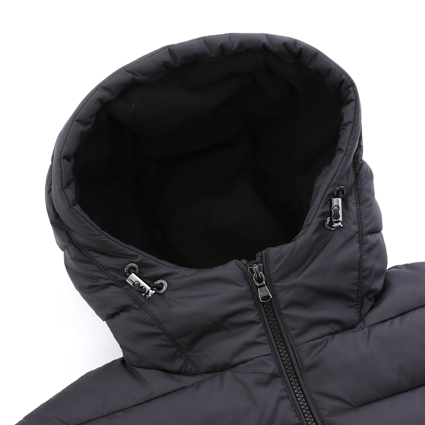 Sandbanks Outlander Polar Fleece Hooded Hybrid Jacket in Black Hood