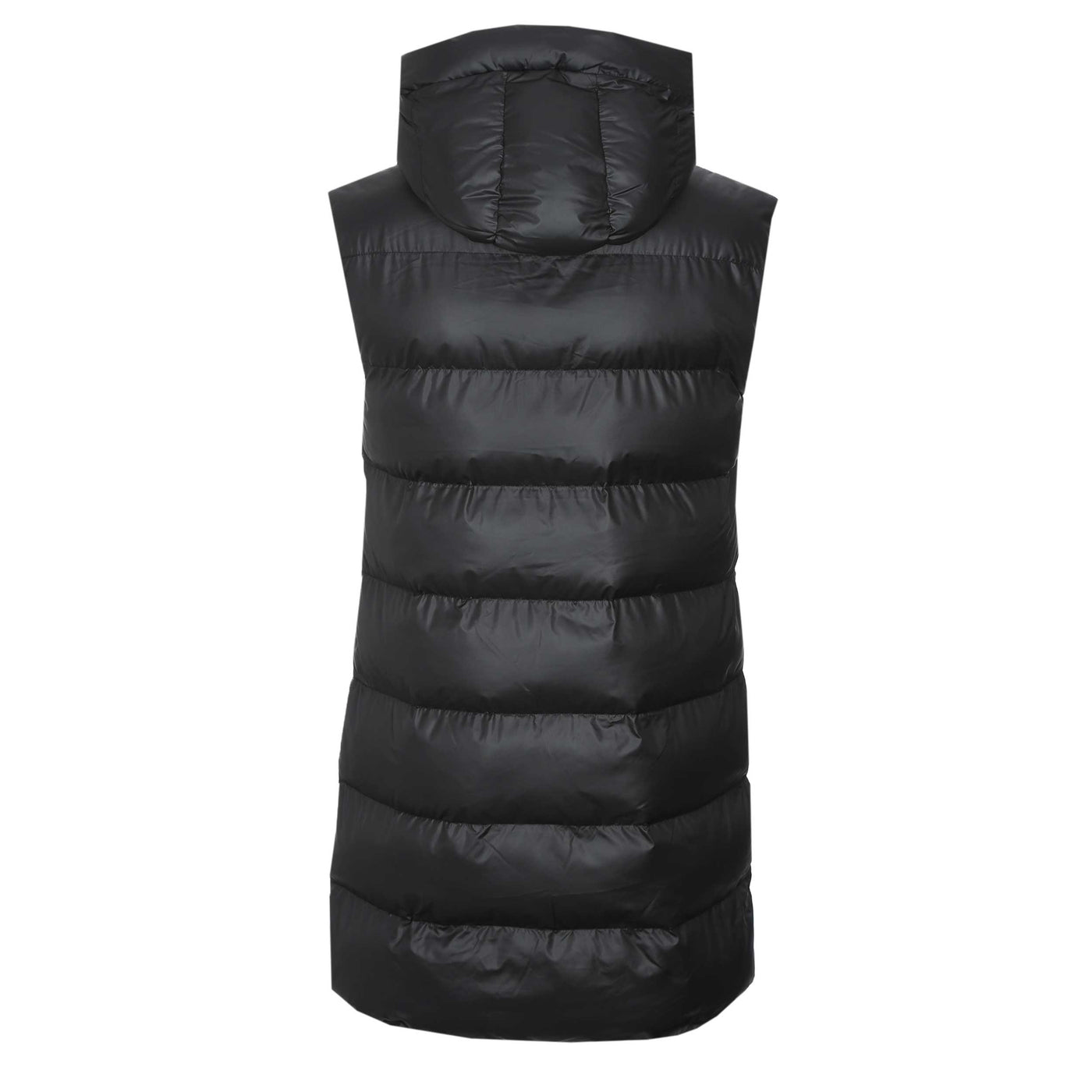 Sandbanks Shell Bay Hooded Long Gilet in Black Back