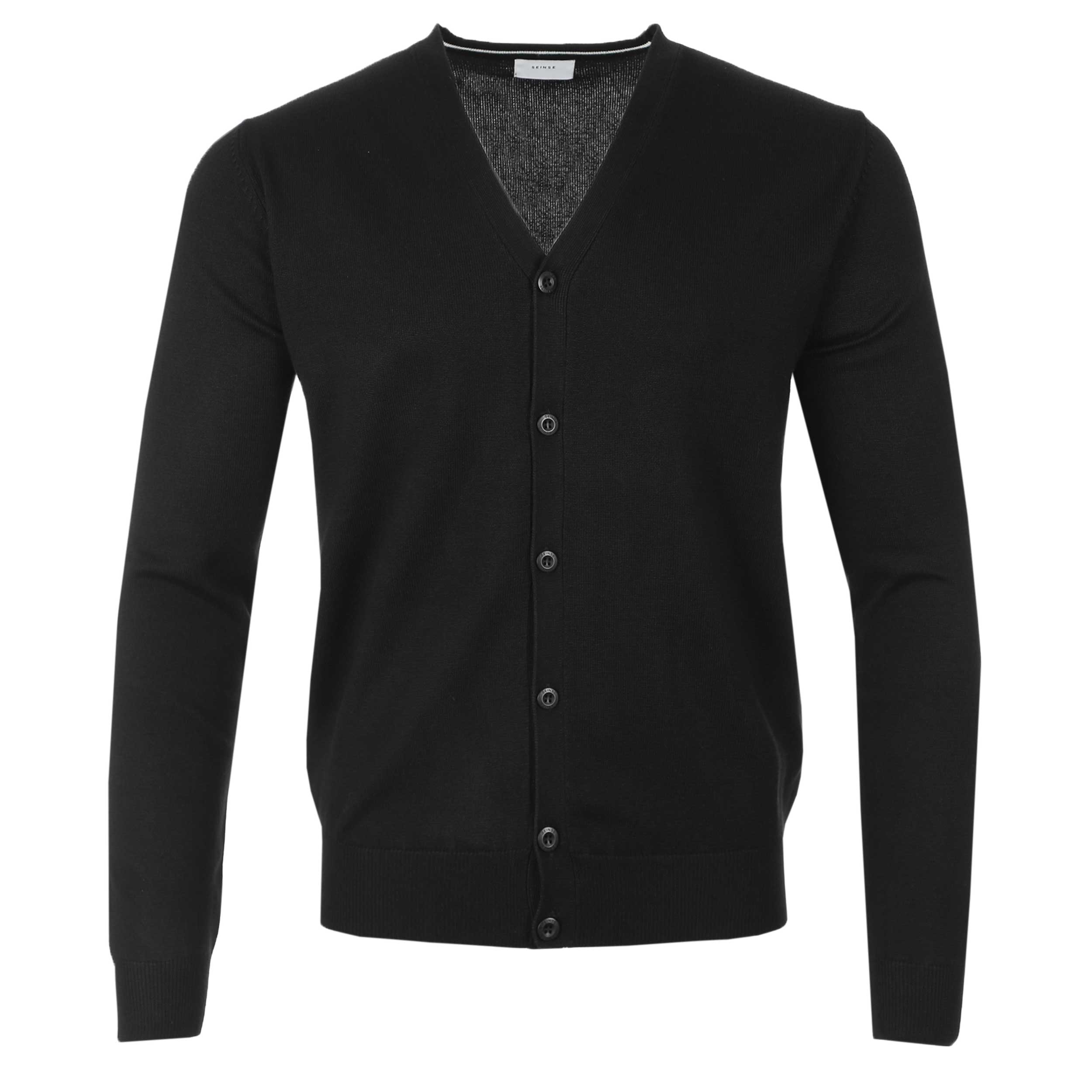 Seinse Button Cardigan in Black