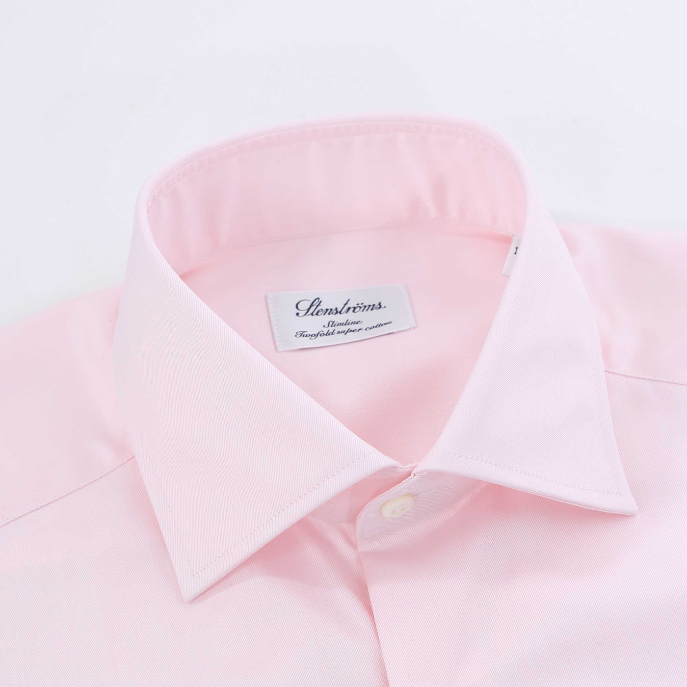 Stenstroms Slimline Shirt in Pink Collar