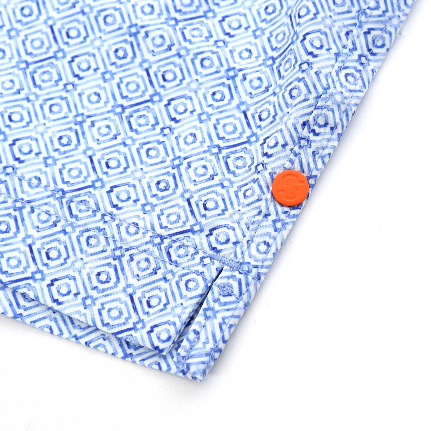 Swims Mosaico Swim Short in Blue Logo