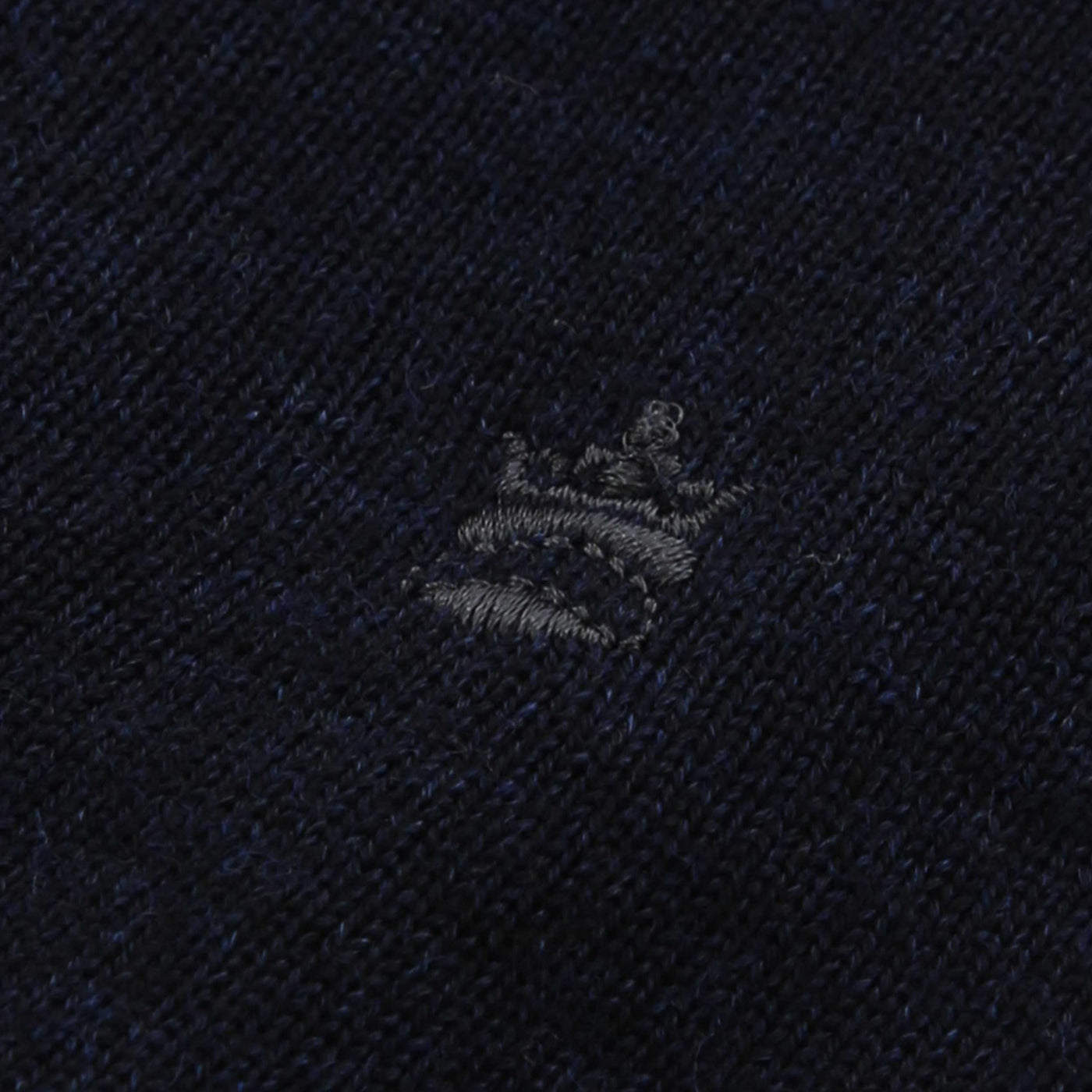 Thomas Maine Button Thru Knitted Polo in Navy