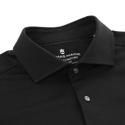 Thomas Maine Roma Modern Stretch Shirt in Black Collar