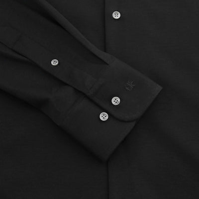 Thomas Maine Roma Modern Stretch Shirt in Black Sleeve