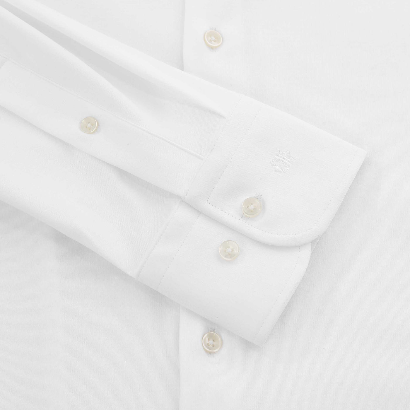 Thomas Maine Roma Modern Stretch Shirt in White sleeve