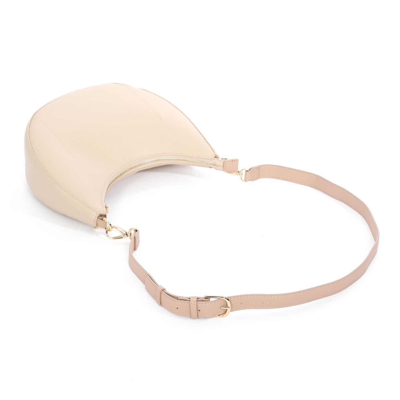 Valentino Bags Alexia Ladies Shoulder Bag in Ecru longstrap