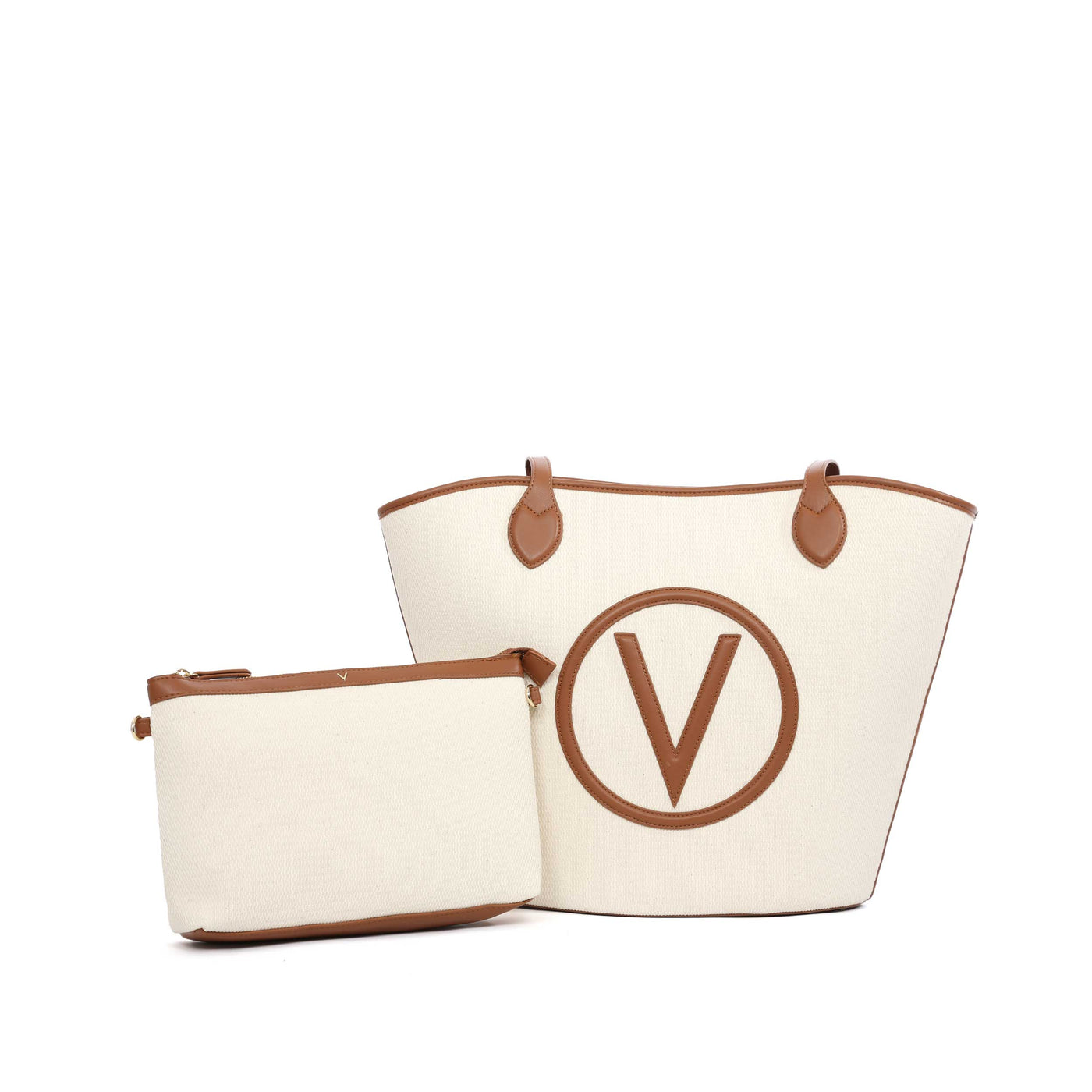 Valentino Bags Covent Ladies Beach Bag in Natural & Tan