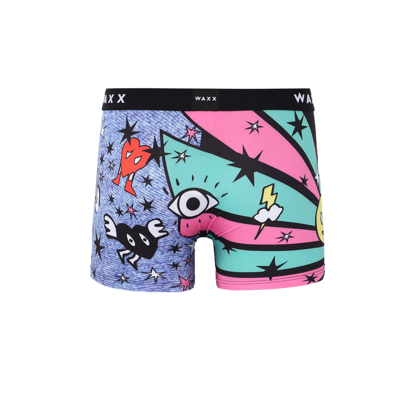 Waxx Pop Art Boxer Short in Black Back