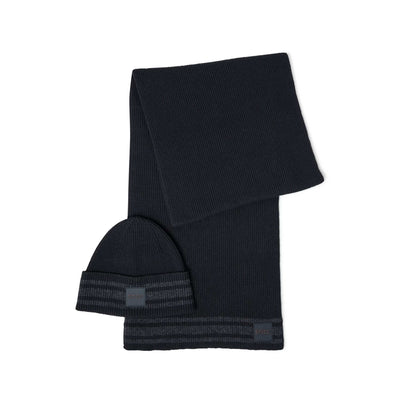 BOSS Adamo Set Hat & Scarf Set in Black