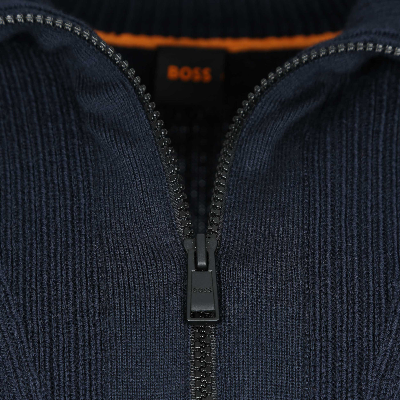 BOSS Atondo Knitwear in Navy Zip