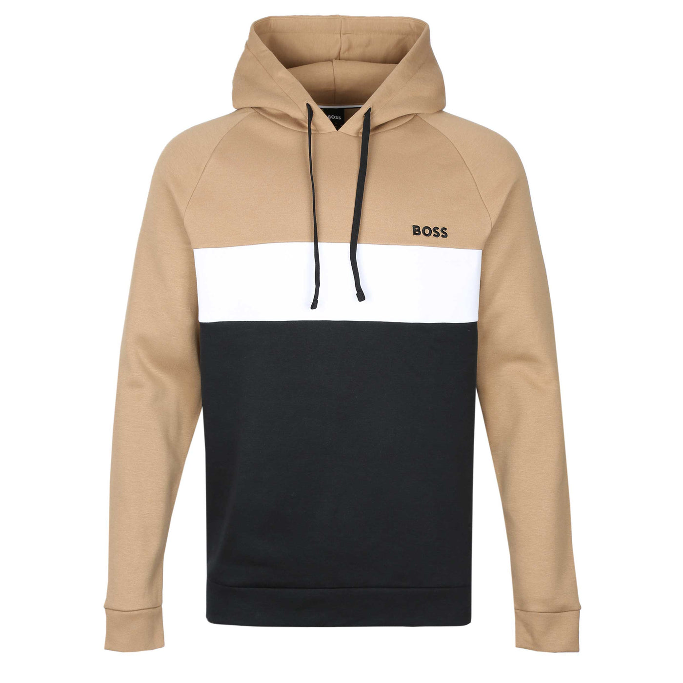 BOSS Contemporary Hoodie Sweat Top in Medium Beige