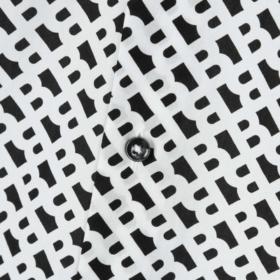 BOSS H Hank Kent C1 214 Shirt in Black & White Print Print