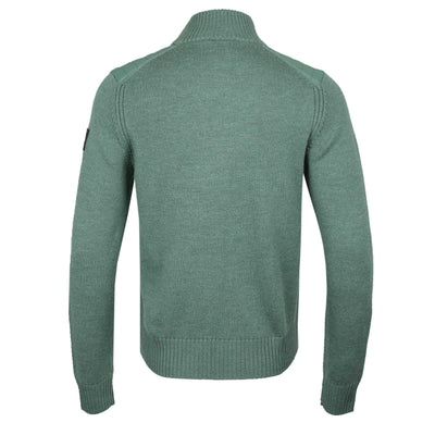 Belstaff Kingston Full Zip Knitwear in Atlas Green