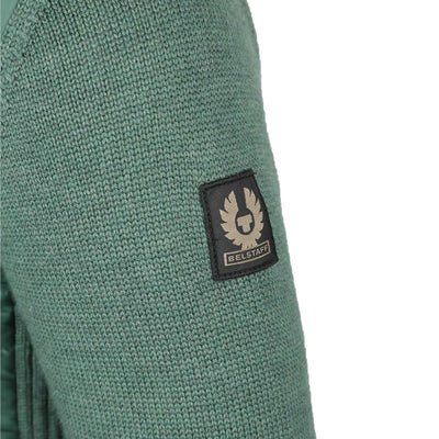 Belstaff Kingston Full Zip Knitwear in Atlas Green