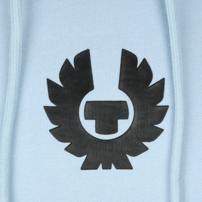 Belstaff Signature Hoodie Sweat Top in Sky Blue Close Up