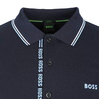 BOSS Pleesy 4 Long Sleeve Polo Shirt in Navy