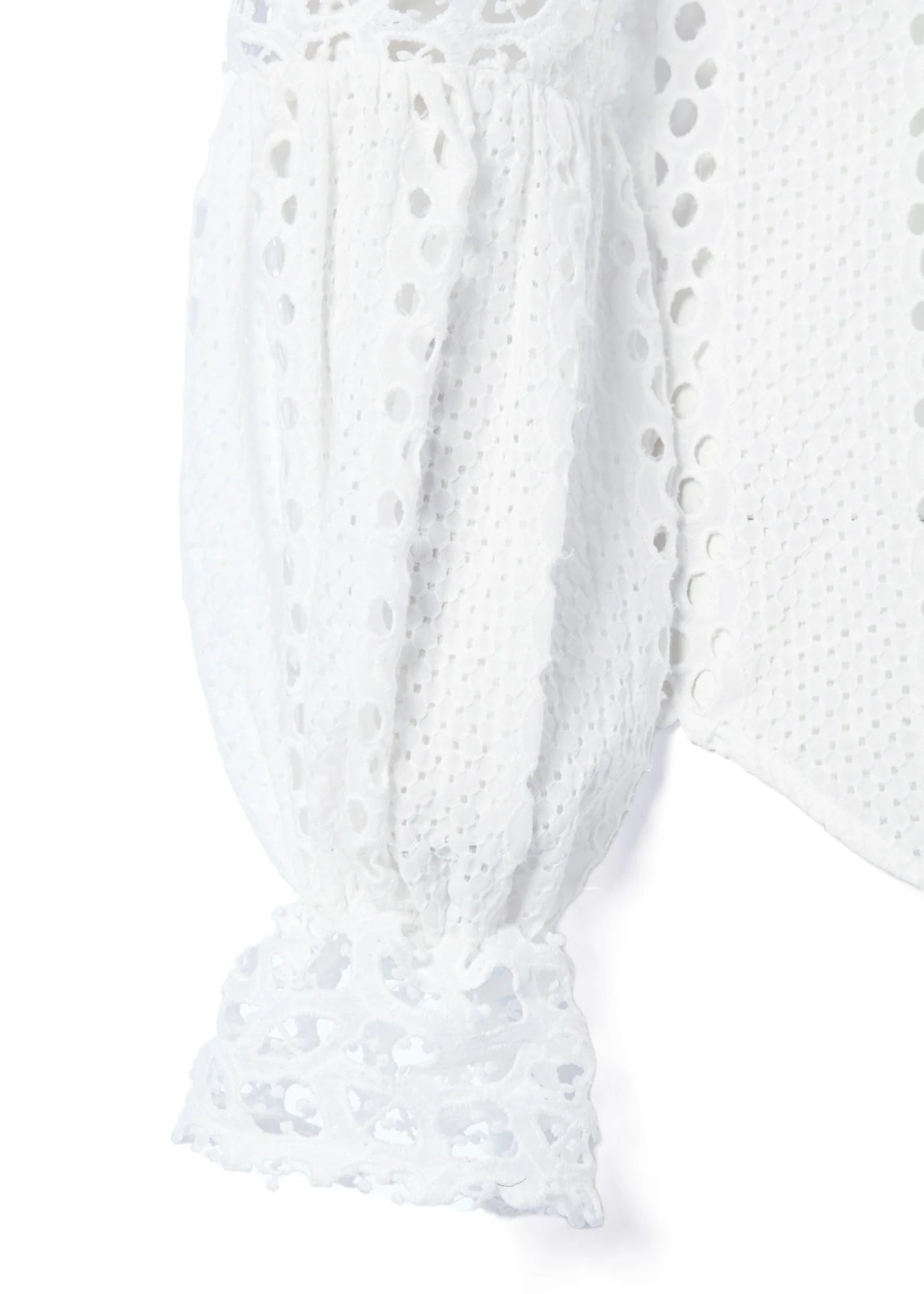 Holland Cooper Broderie Lace Shirt in White