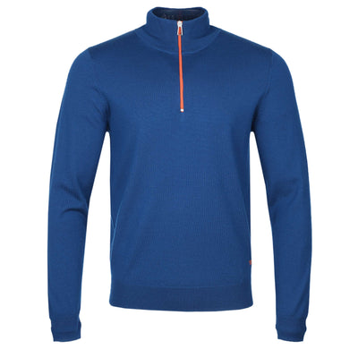 Paul Smith Half Zip Knitwear in Blue