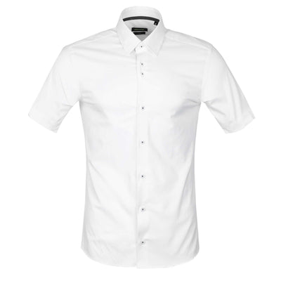 Remus Uomo 2 Way Stretch SS Shirt in White