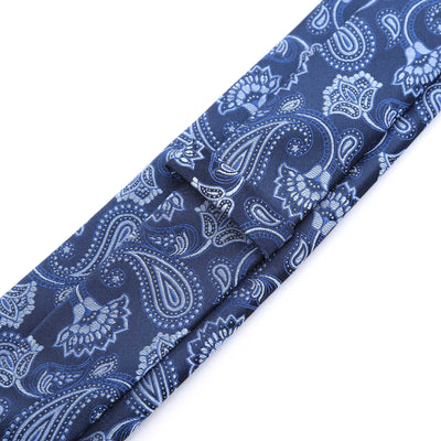 Remus Uomo Paisley Tie & Hank Set in Navy