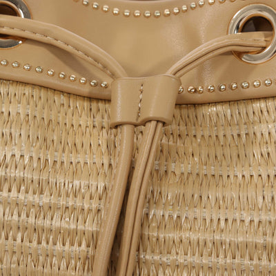 Valentino Bags Float Ladies Bucket Bag in Natural Detailing