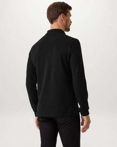 Belstaff Long Sleeve Polo Shirt in Black