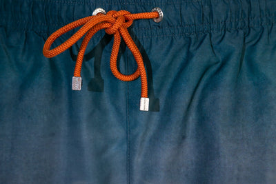 BOSS Springfish Swim Short in Navy & Orange