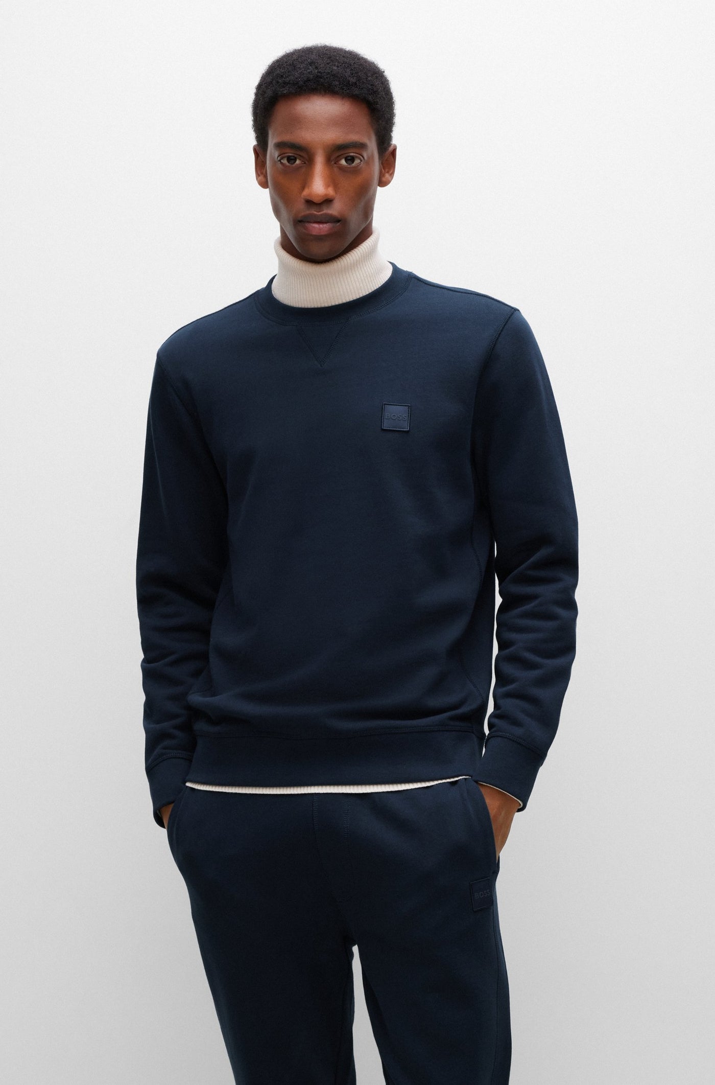 BOSS Westart Sweat Top in Navy